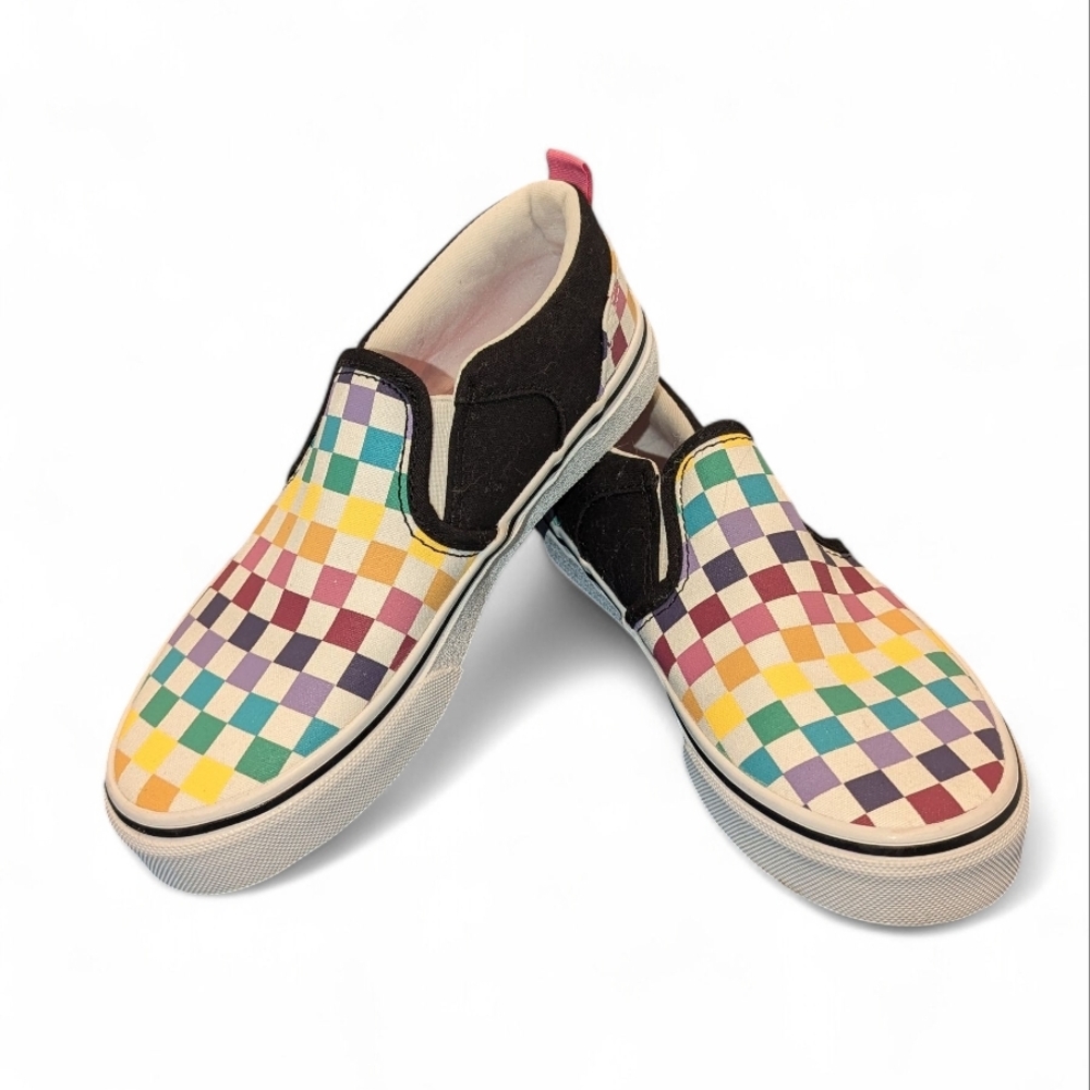 Vans Colorful Checkered Slip-On Sneakers